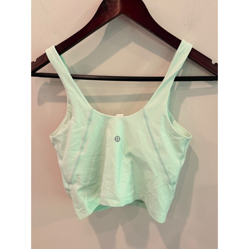 Lululemon Align Tank Top Mint Green Size 6 Nulu Yoga Crop Bra Pads NWOT - Picture 2 of 10